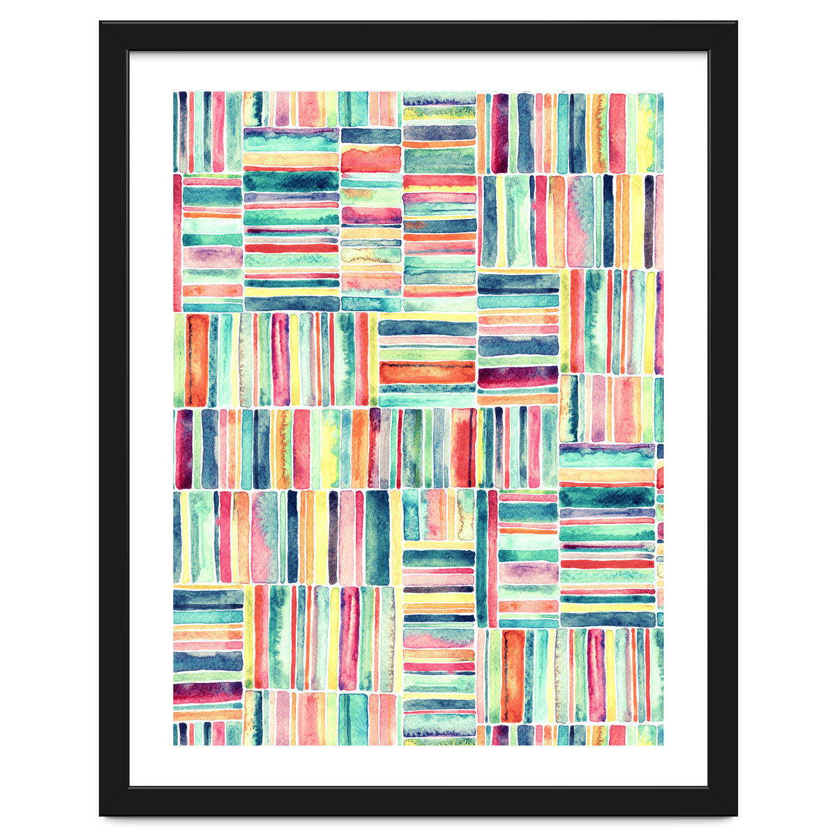 Retro Beach Chair Pastel Watercolor Stripes