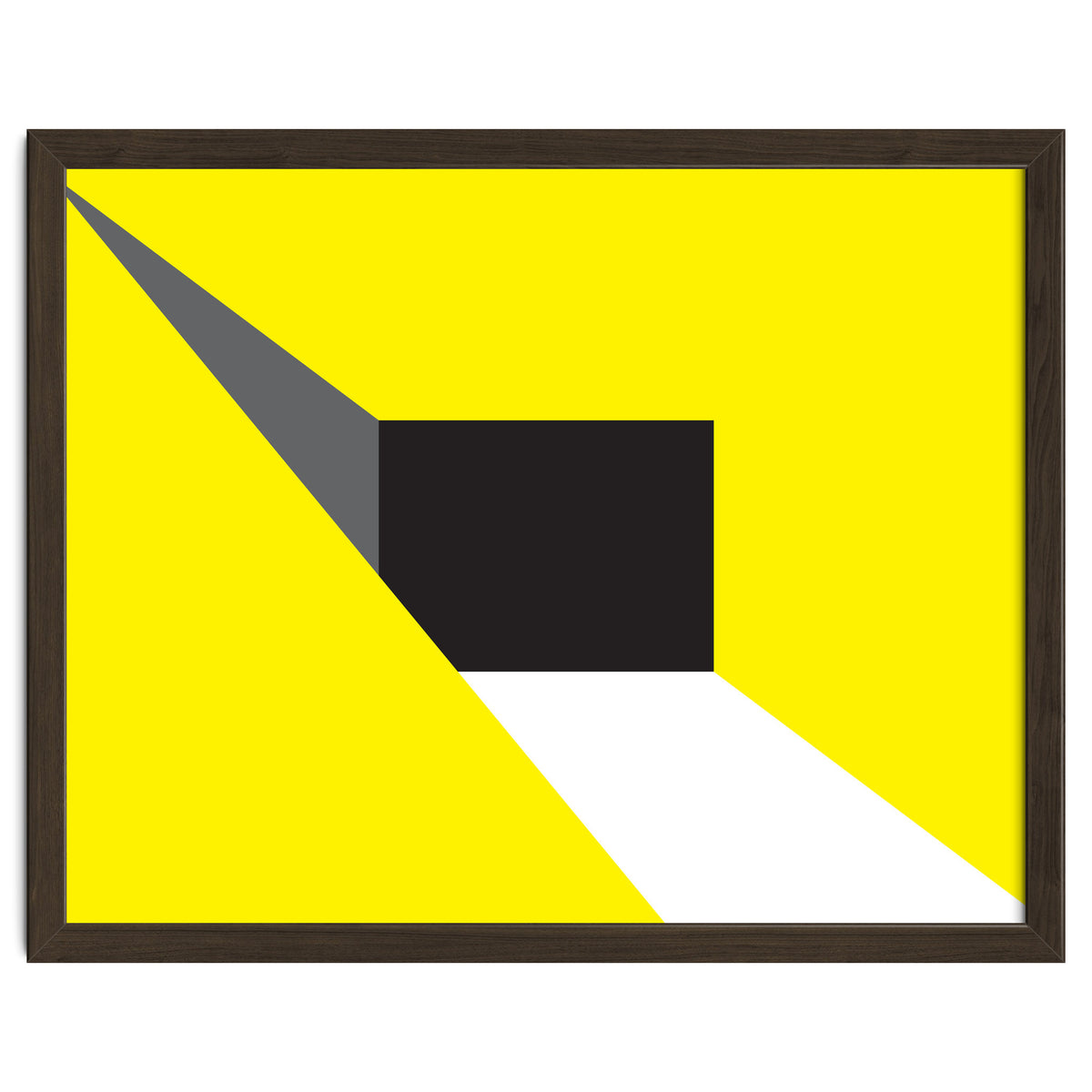 Geometric Shapes No. 20 - yellow, black & grey