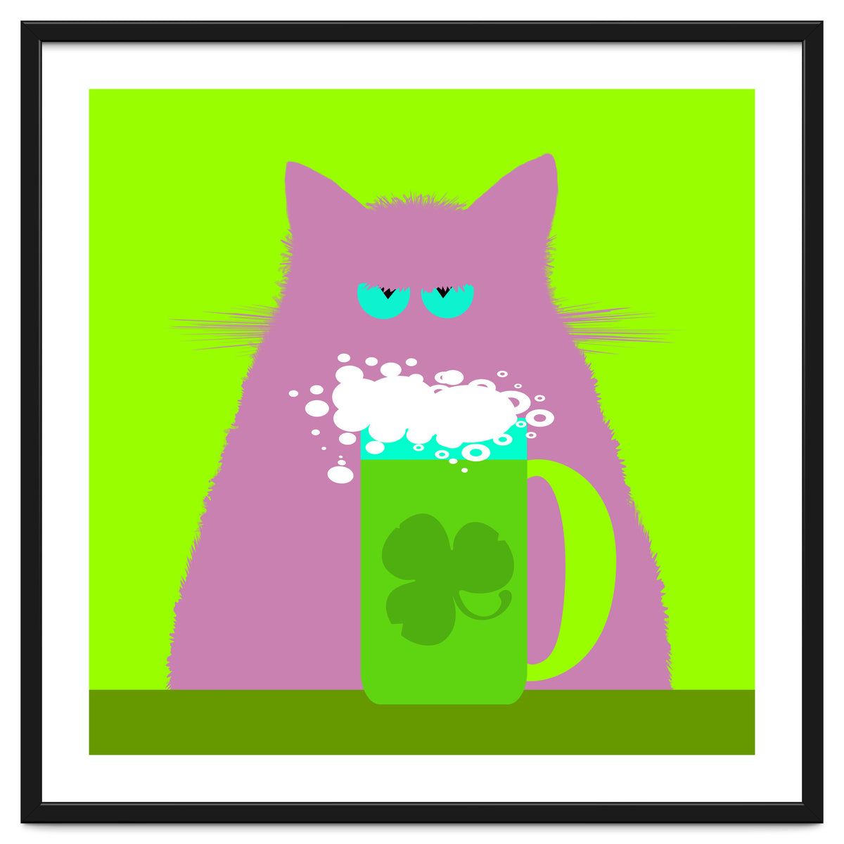 Saint Patrick's Day Lilac Cat