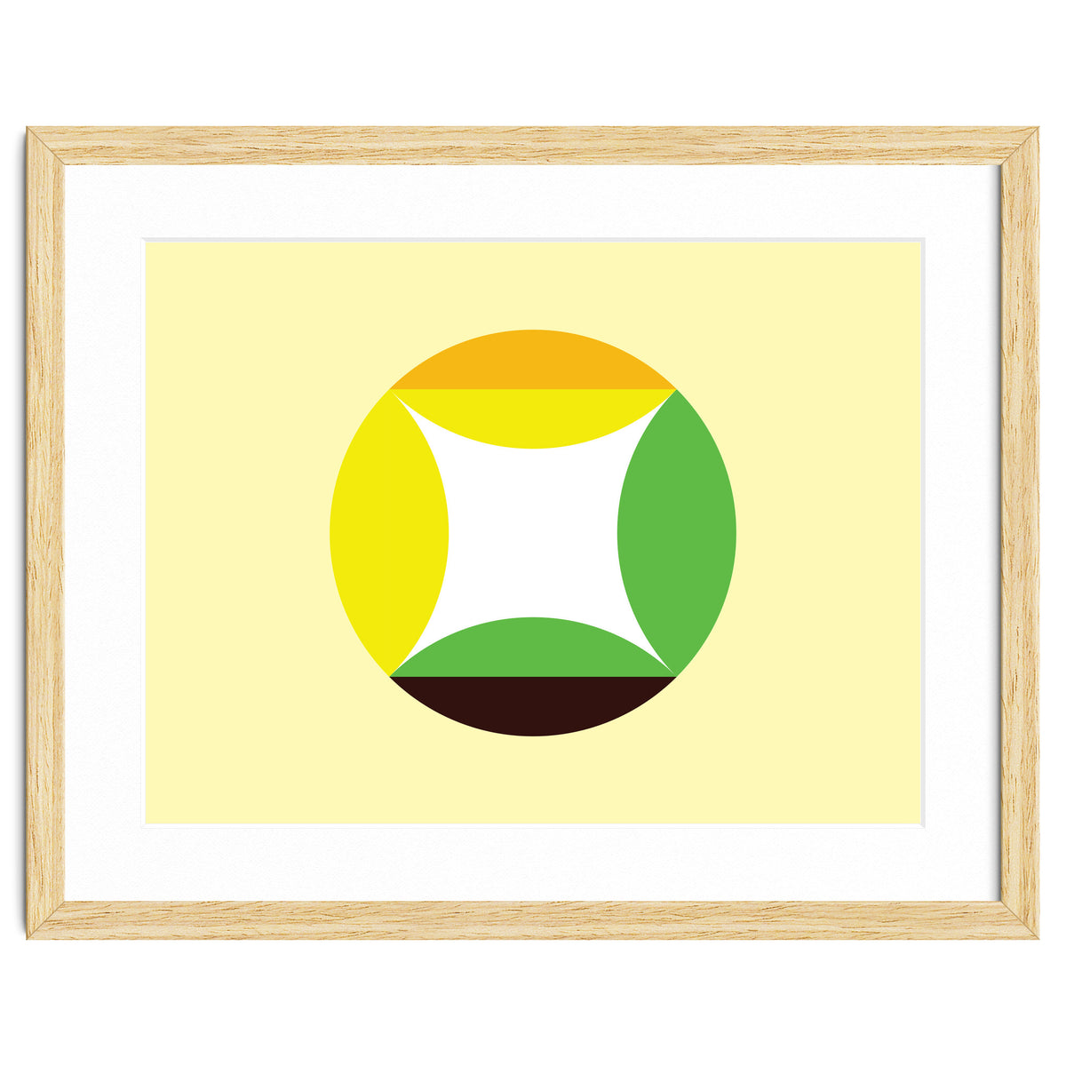 Geometric Shapes No. 21 - yellow, green & orange