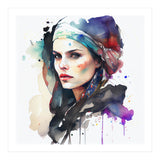 Watercolor Pirate Woman #5 (Print Only) thumbnail