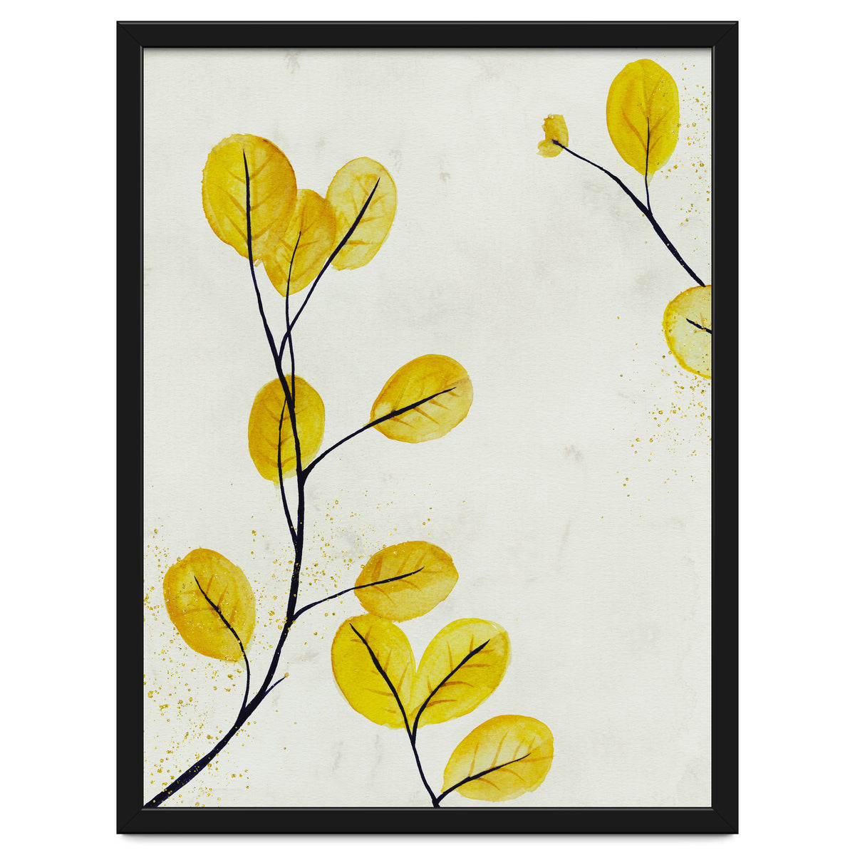 Golden birch leaves