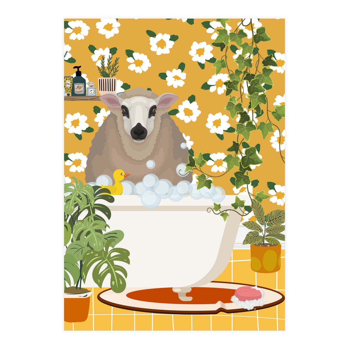 Sheep Bathing (Print Only)