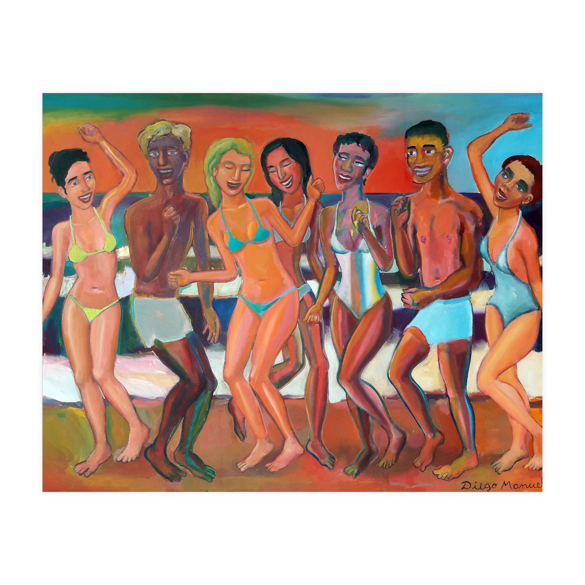 Fiesta En La Playa 7 (Print Only)