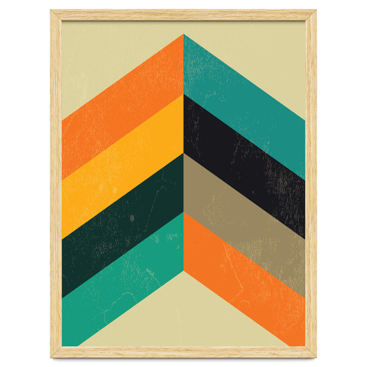 Mid Century Chevron Retro Pop Art