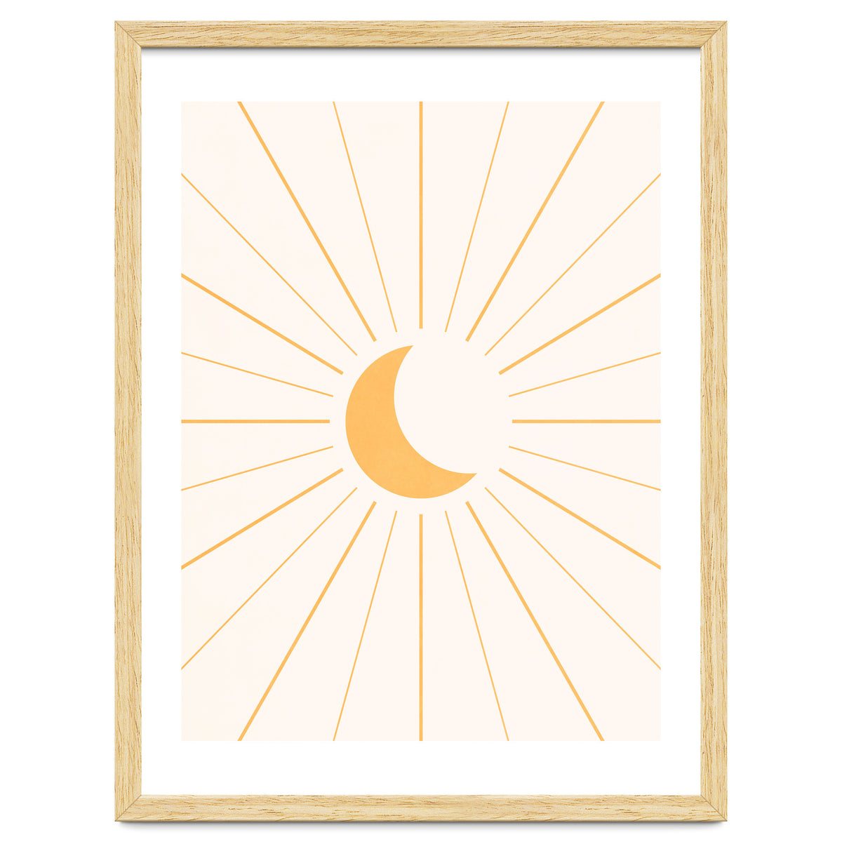 MOON IN LINES - GOLD