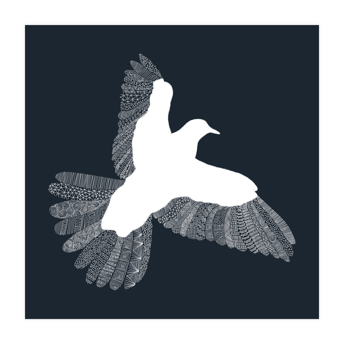 Bird Blue Poster (Print Only)