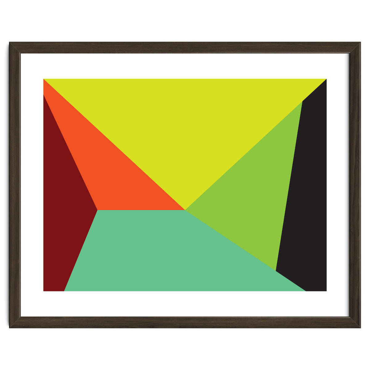 Geometric Shapes No. 31 -  yellow, orange & green