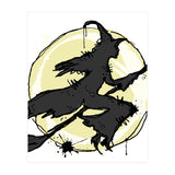 Witch on her broom sketch (Print Only) thumbnail