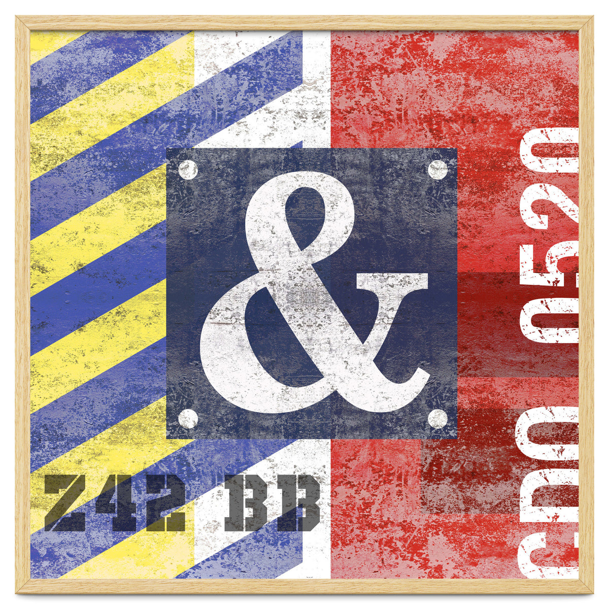 Blue Ampersand Industrial Abstract