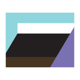 Geometric Shapes No. 34 - purple, blue & black (Print Only) thumbnail