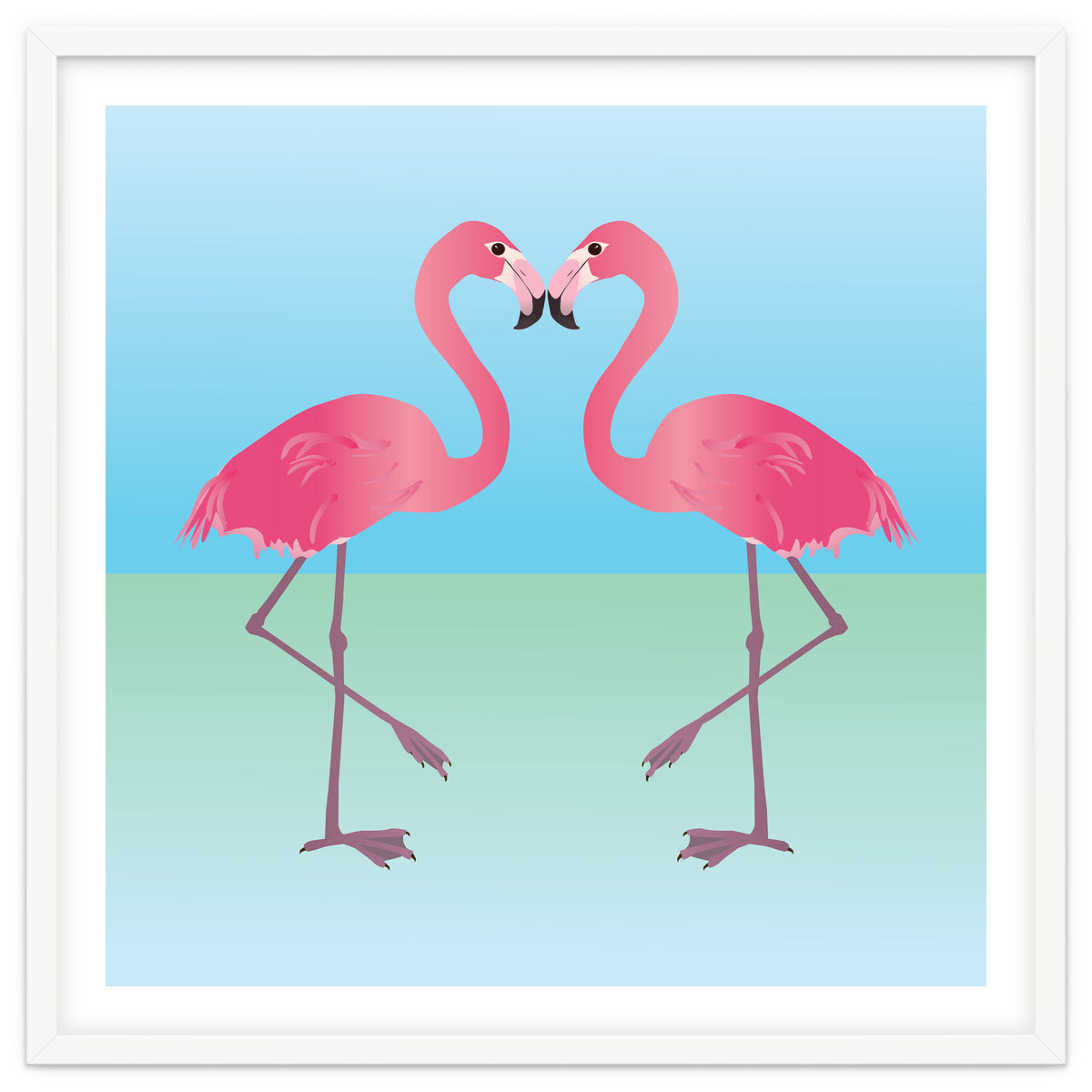Two Pink flamingo's