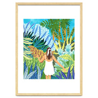 Lost in the Jungle of Feelings | Forest Tropical Botanical Nature Plants Illustration
