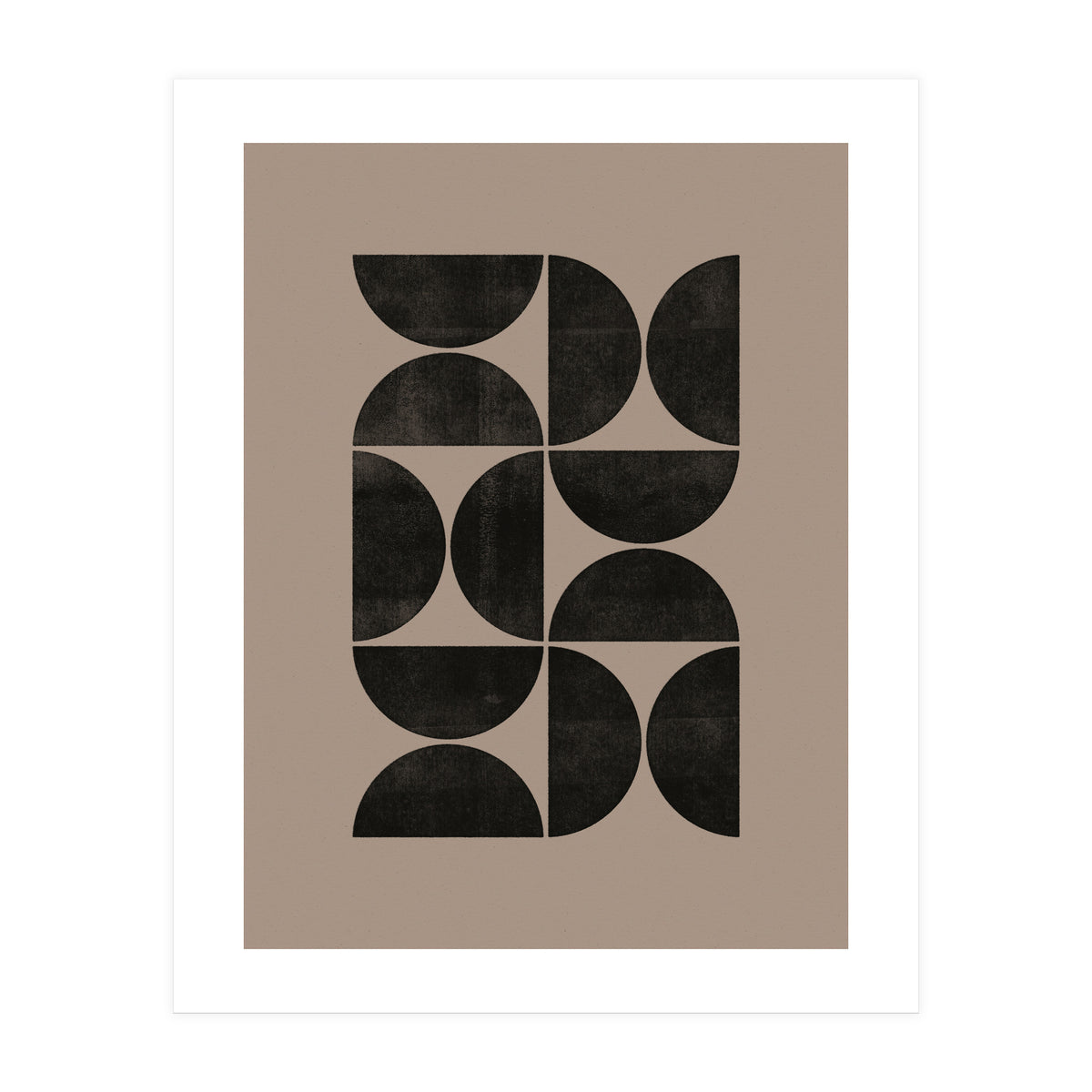 Mid-Century Modern No.24 - Woodblock Print (Print Only)