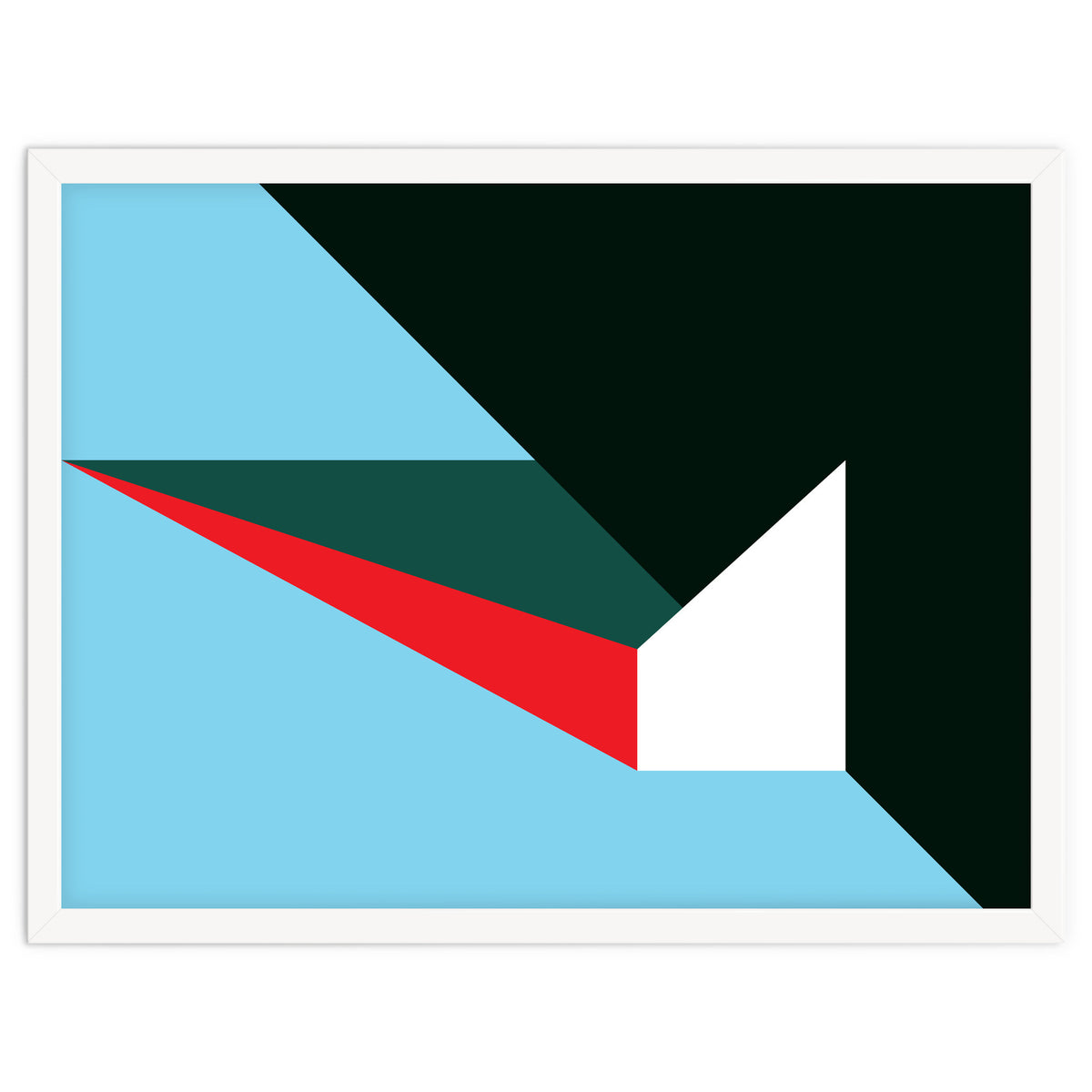 Geometric Shapes No. 45 - red, blue, green & black