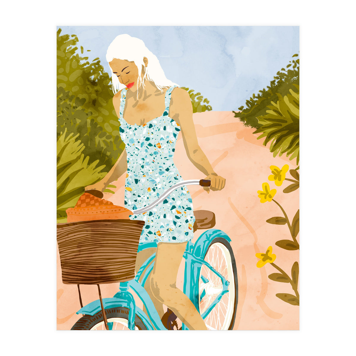 Biking In The Woods (Print Only)