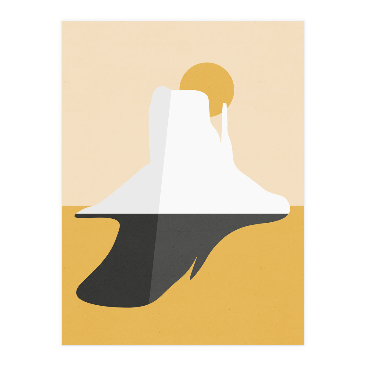 Abstract Mesa - Golden Desert (Print Only)