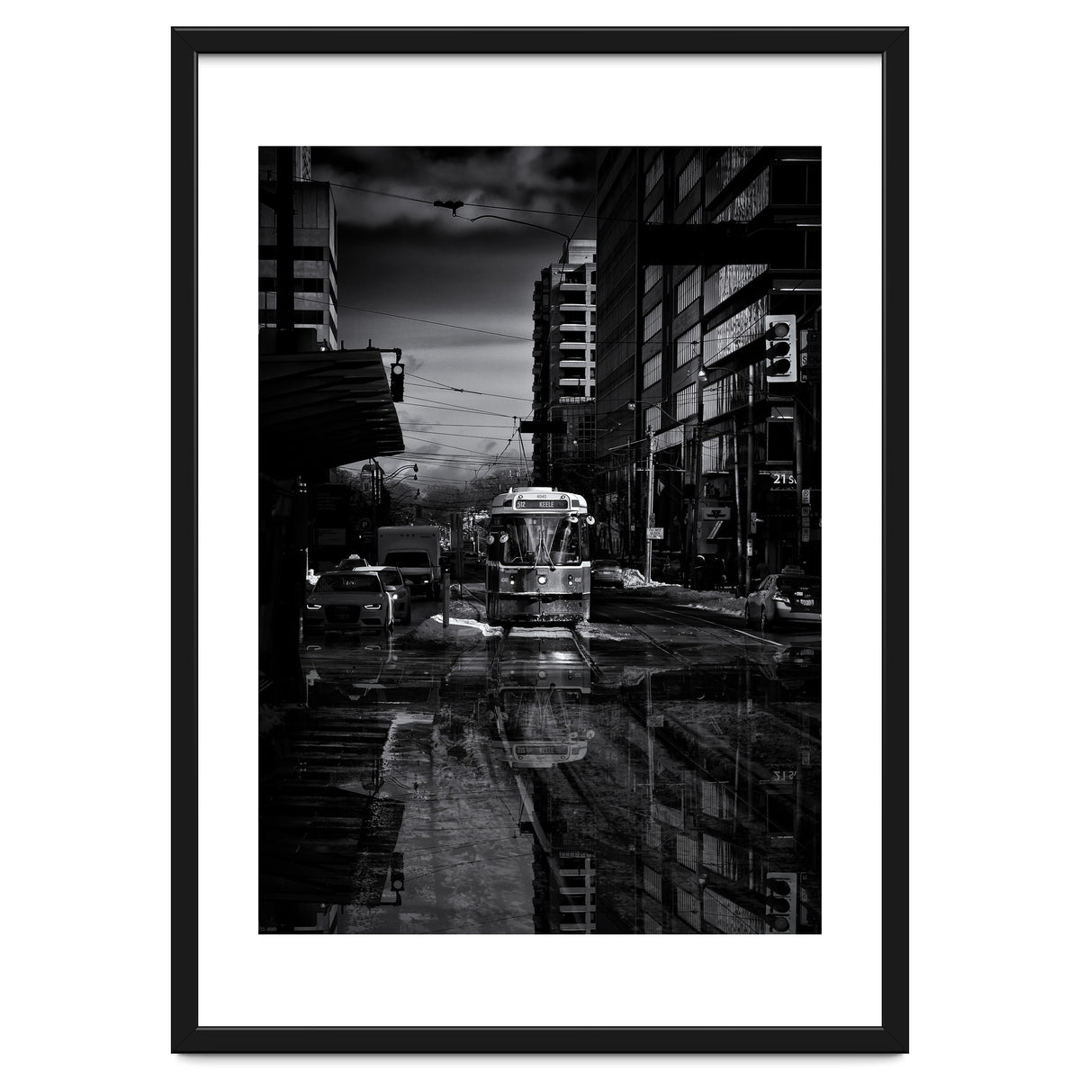 The 512 St. Clair Streetcar Toronto Canada Reflection