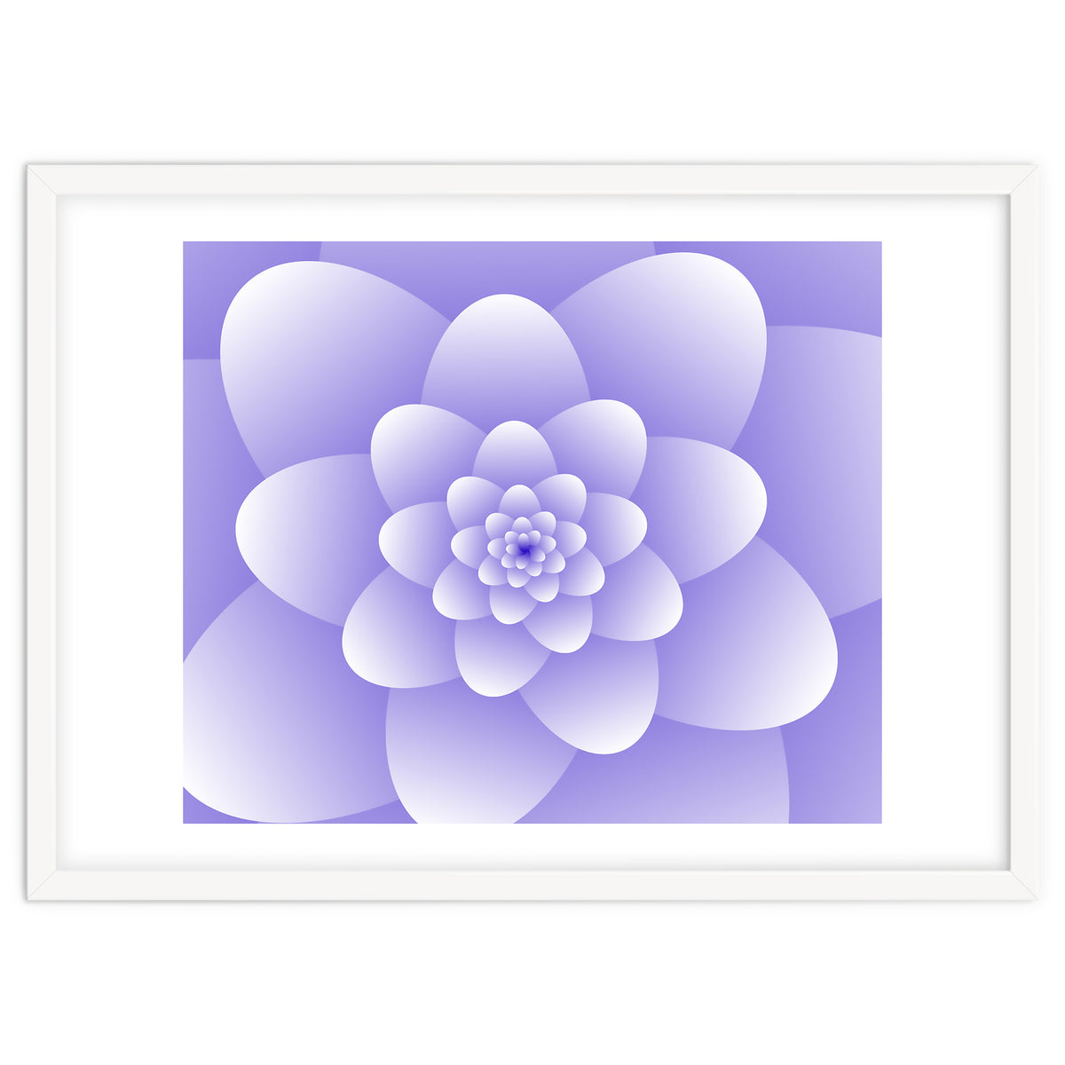 3d Abstract Purple Floral Spiral