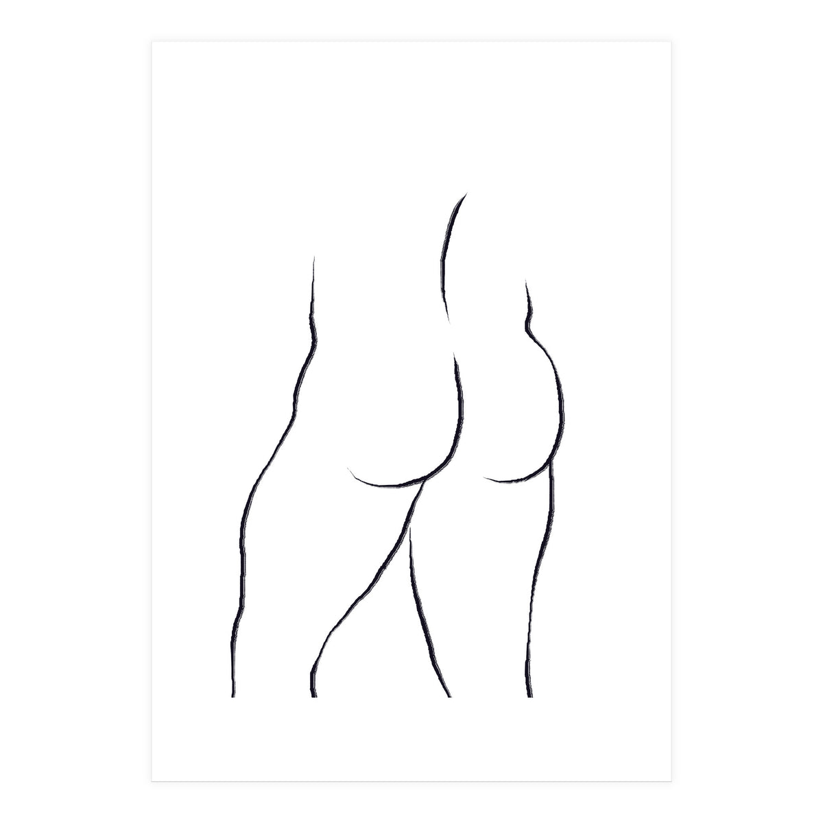 Male butt line (Print Only)