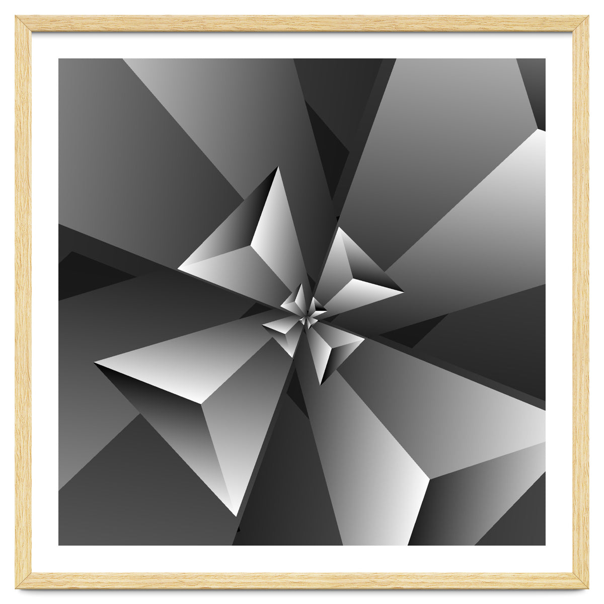 Blackish Trendy Triangle Pattern