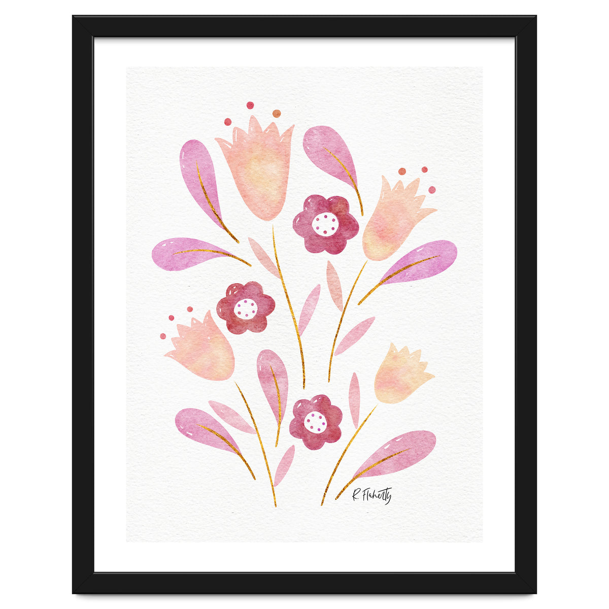 Watercolour Tulips | Pink