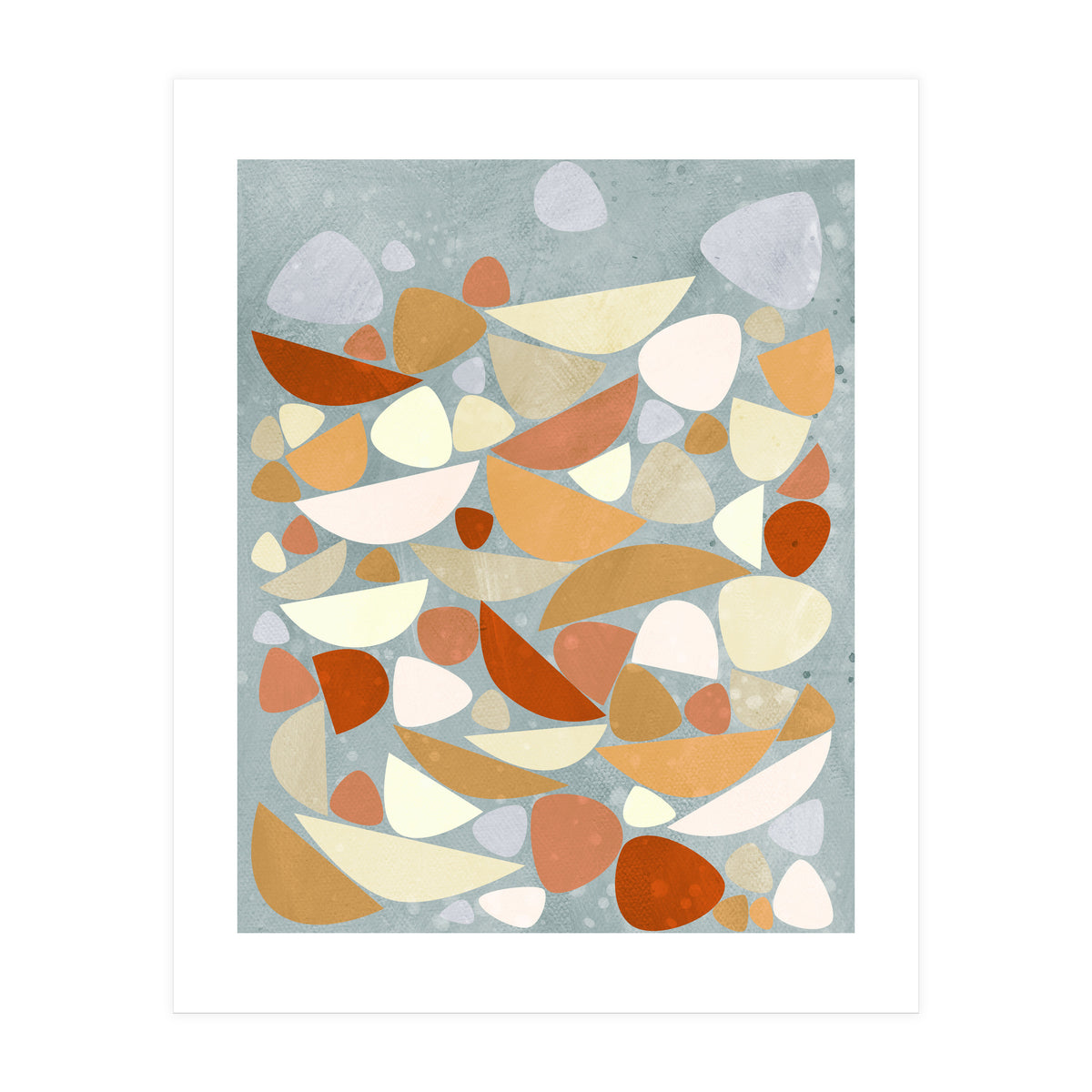 Sea Bed Orange Abstract (Print Only)