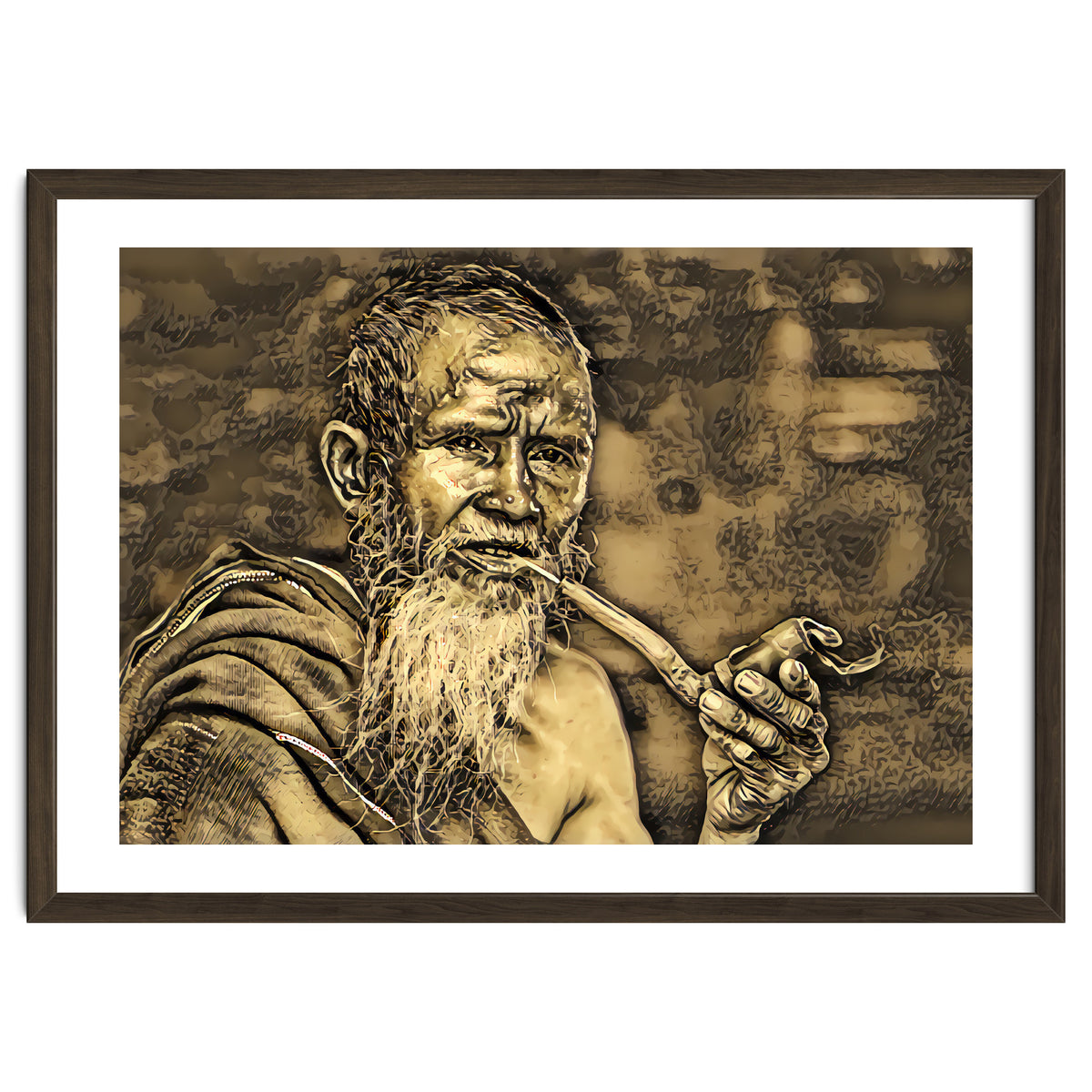 Old Man with Pipe