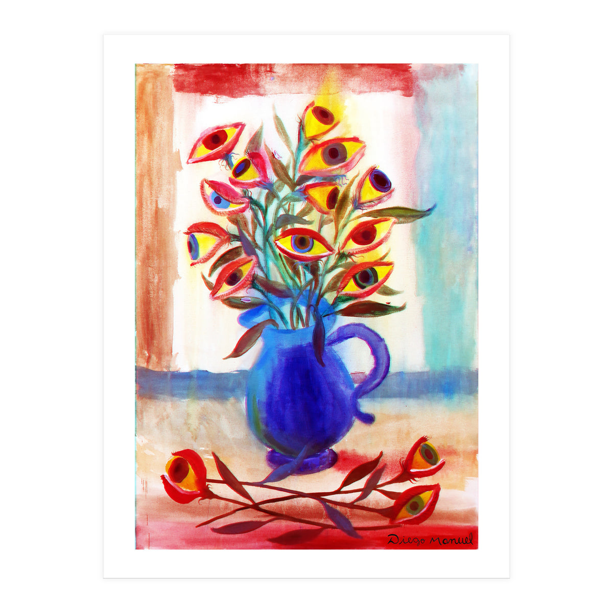 Flores Ojos 3d (Print Only)