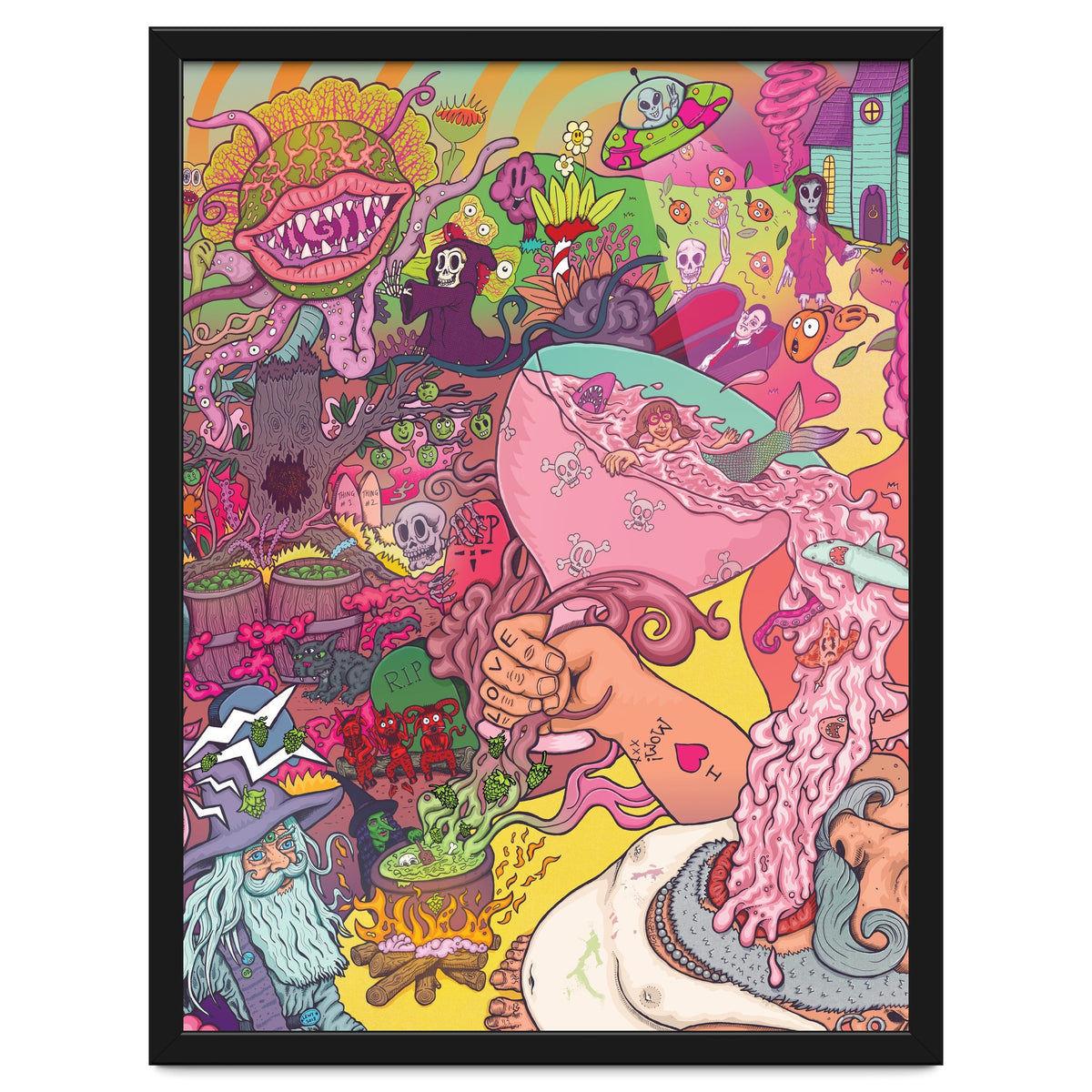 Abbeydale Brewery Collab Series Full Illustration - Yeastie Boys UK, Northern Monk, Origins Fyne Ales, Haand, Brew York and Black Jack Brewery.