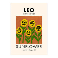 Leo Birth Flower Sunflower (Print Only)