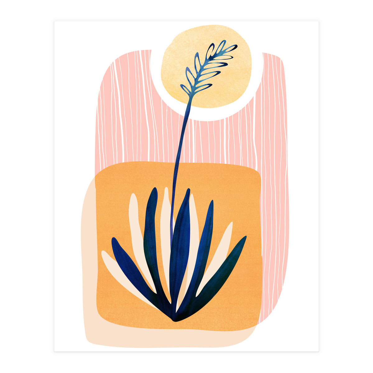 Painted Agave With Sun (Print Only)