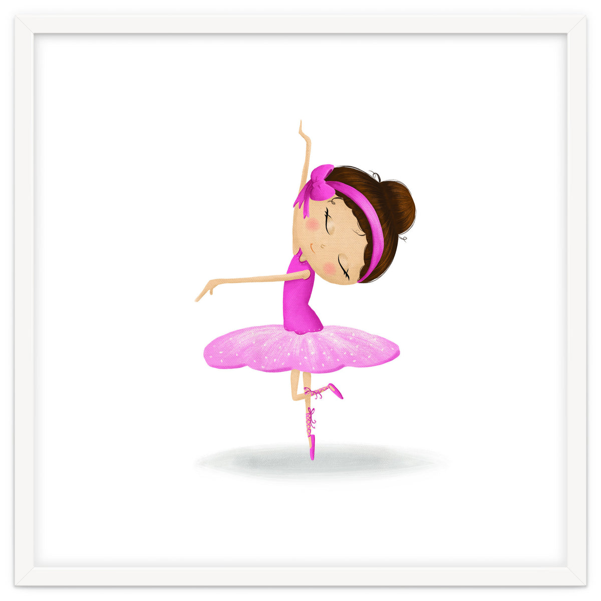 Adorable Twirling Ballerina Nursery Print
