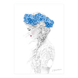 Blue Hydrangea Girl (Print Only) thumbnail