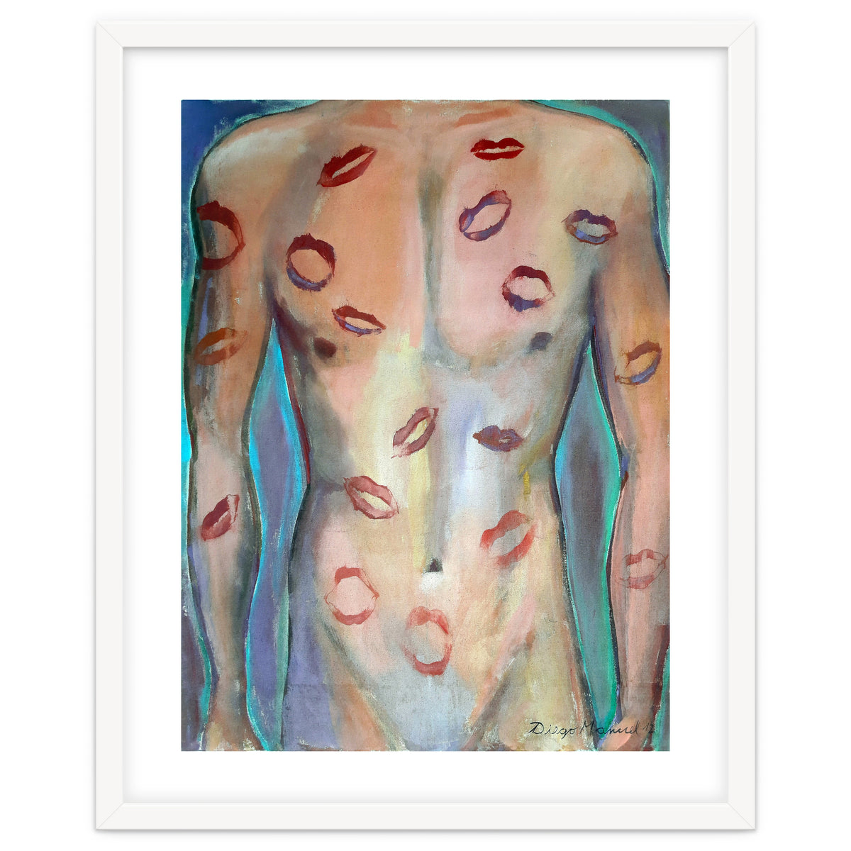 Torso Masculino Con Besos