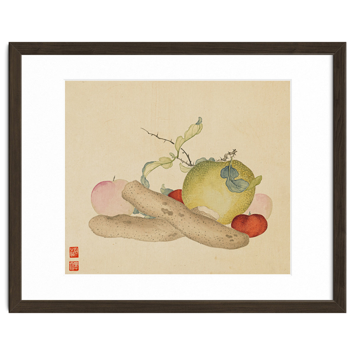 Wang Chengyu~flowers And Vegetables, Vegetables, Fruits, Yam, Apple, Pear