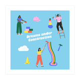 Dreams Under Construction Square Blue (Print Only) thumbnail