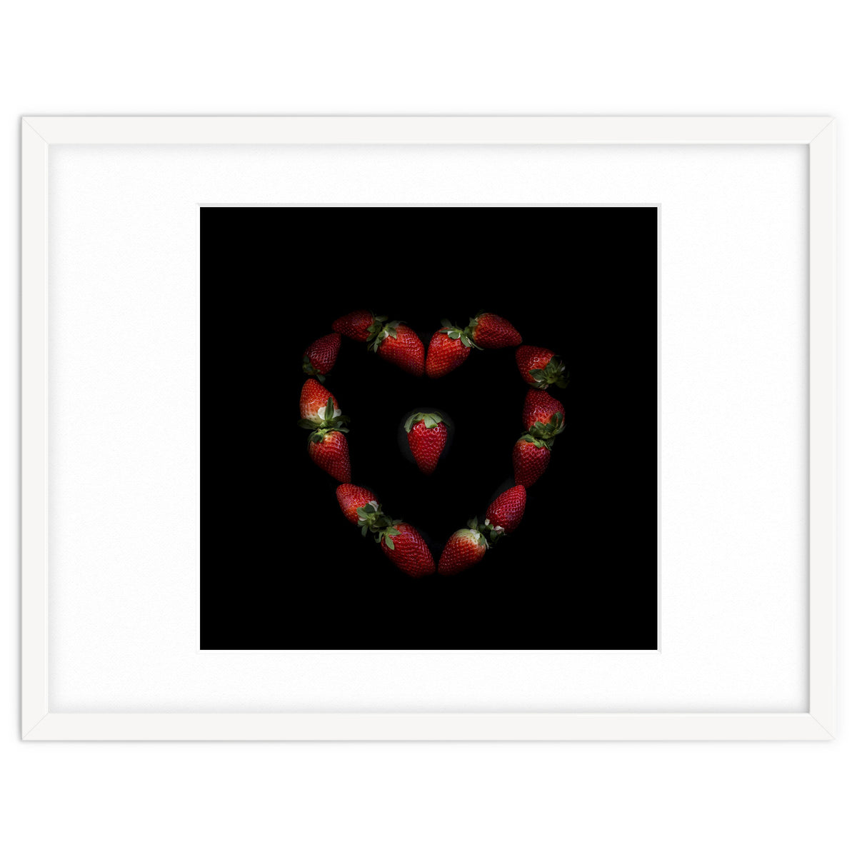 Heart of strawberries