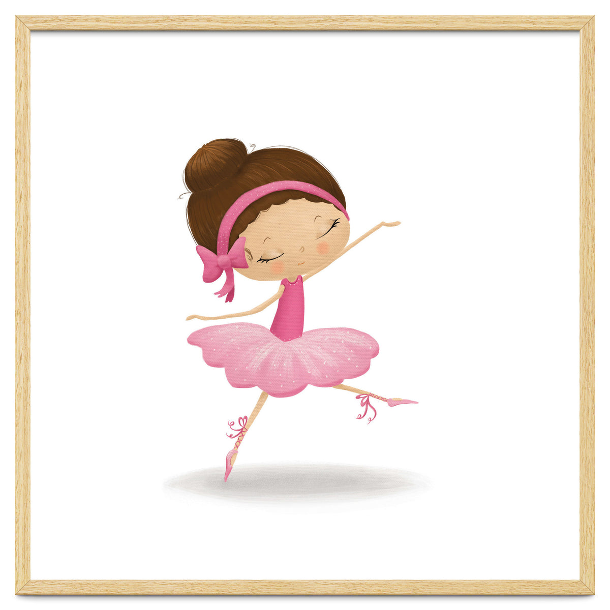Adorable Leaping Ballerina Nursery Print