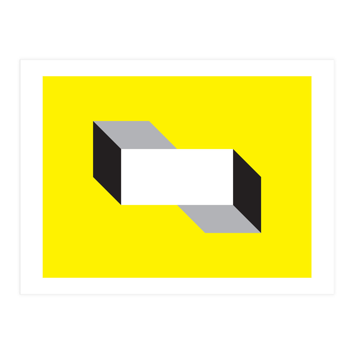 Geometric Shapes No. 50 - yellow, black & grey (Print Only)