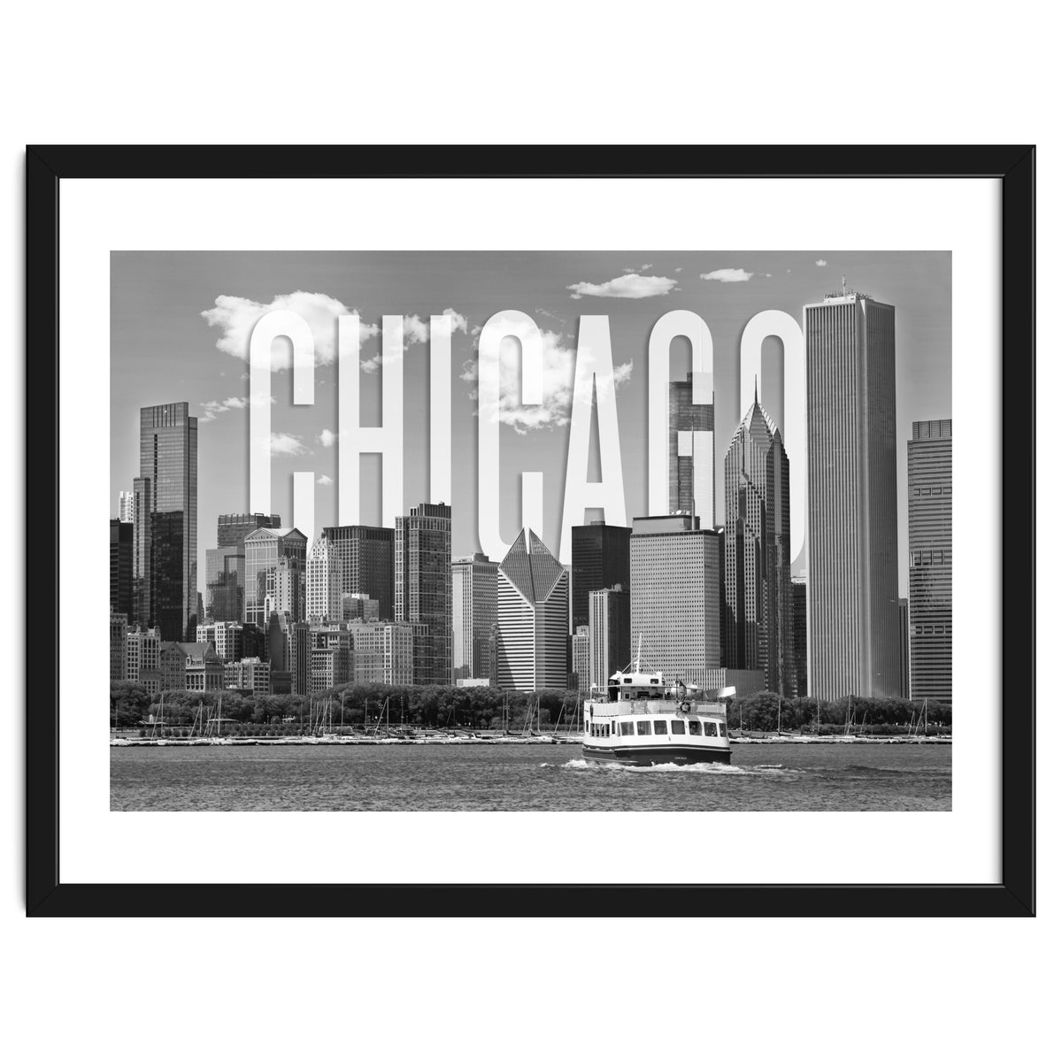 CHICAGO Skyline | Monochrome