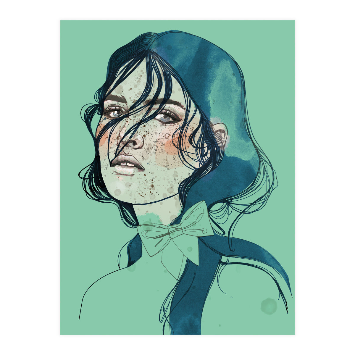 Freckles Mermaid (Print Only)