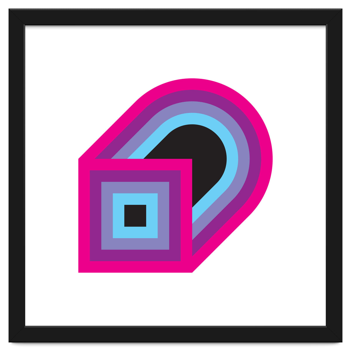 Geometric Shapes No. 41 - purple, blue & lilac