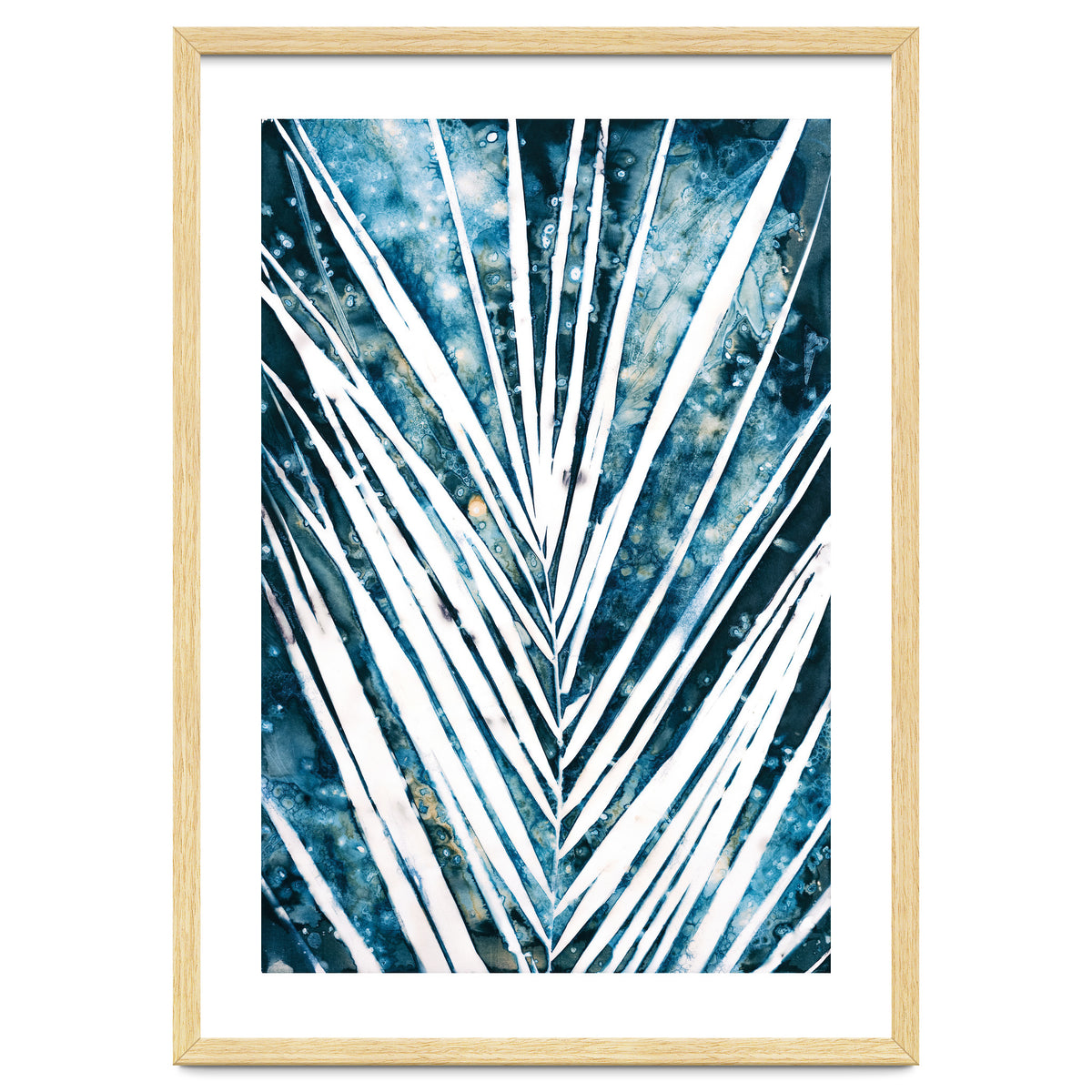 Indigo Blue Botanical Leaves No. 4