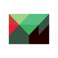 Geometric Shapes No. 30 - red, green & black (Print Only)