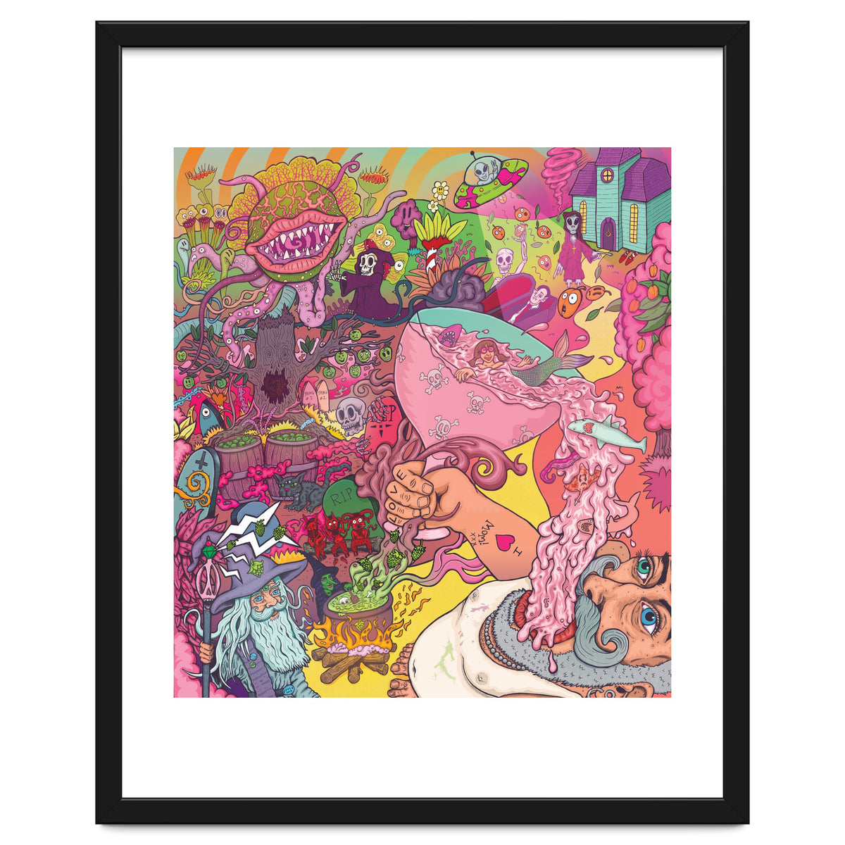 Abbeydale Brewery Collab Series Full Illustration - Yeastie Boys UK, Northern Monk, Origins Fyne Ales, Haand, Brew York and Black Jack Brewery.