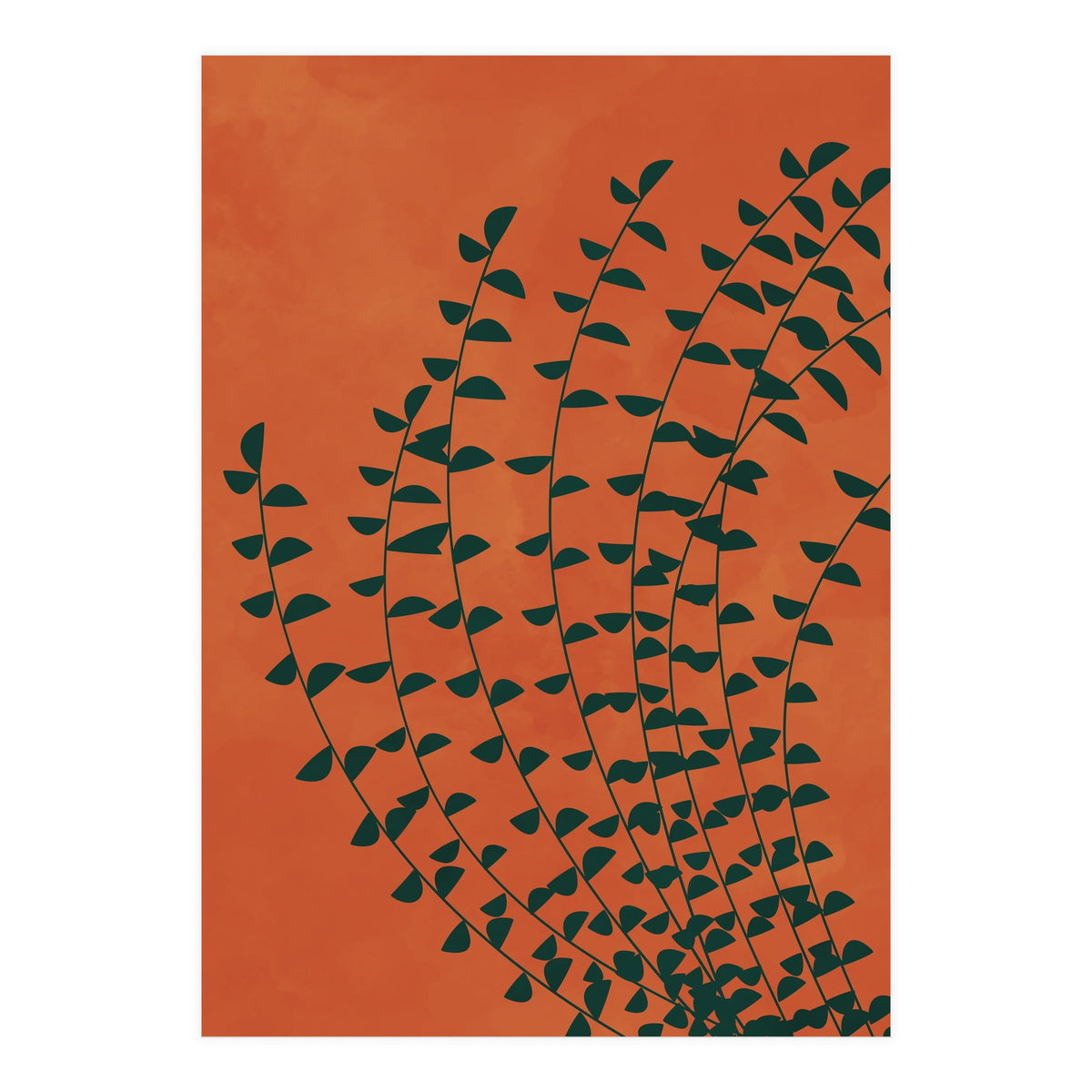 Boho Terracotta Plant Burnt Orange (Print Only)