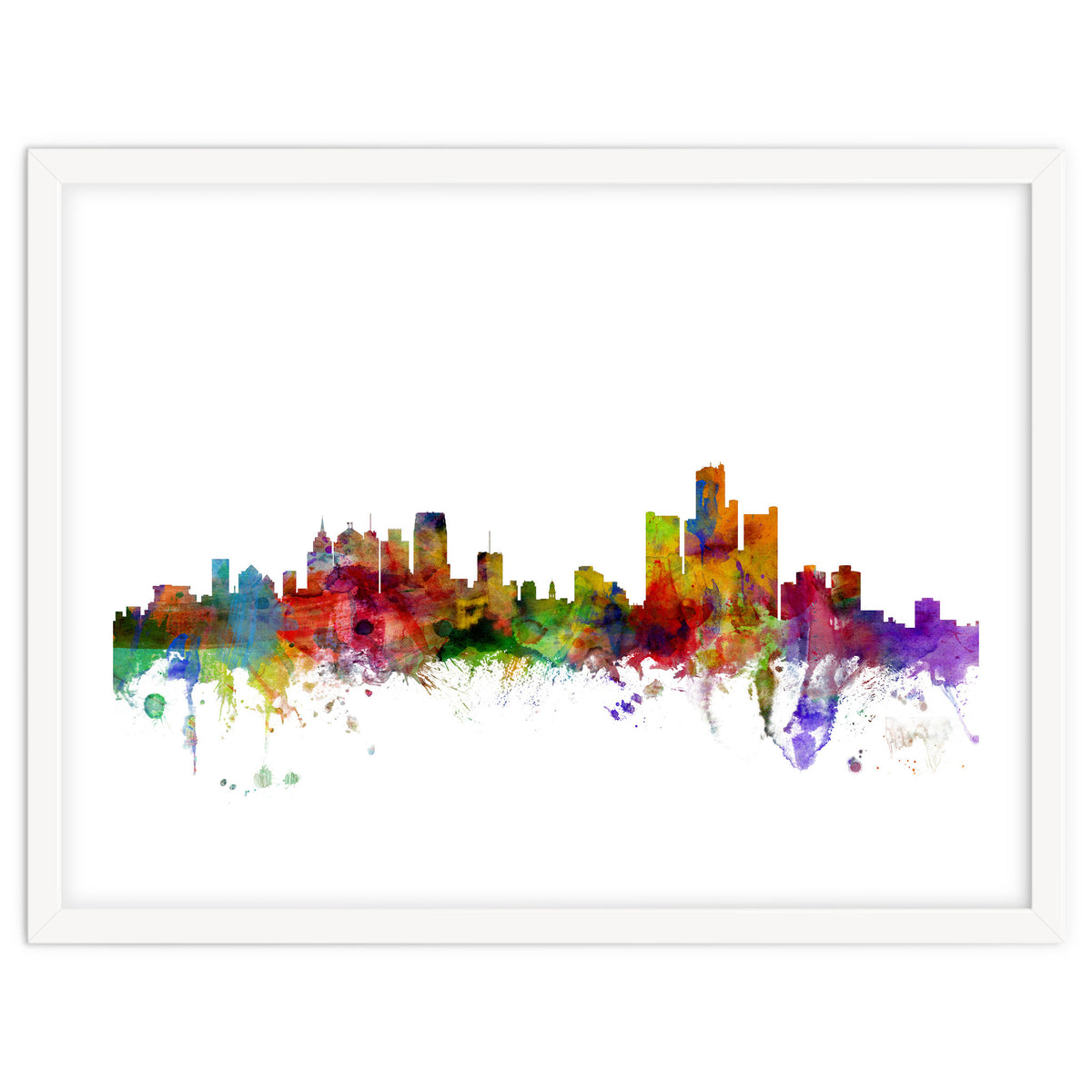 Detroit Michigan Skyline