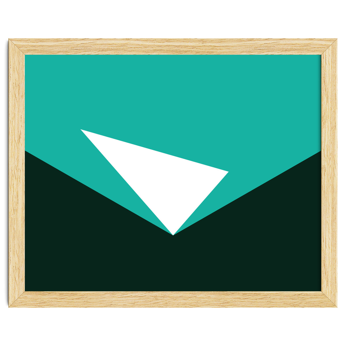 Geometric Shapes No. 57 - turquoise & black