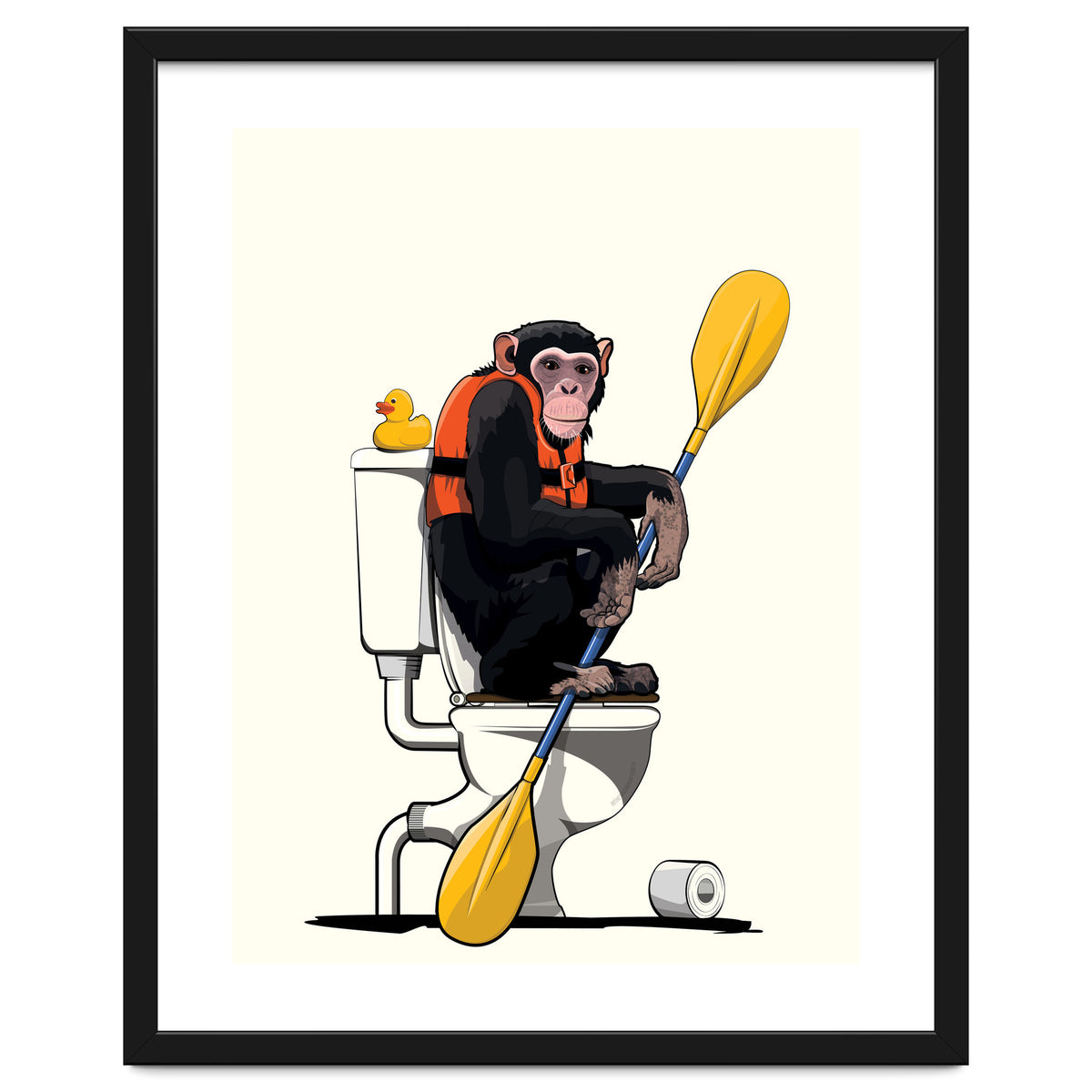 Chimp on the Toilet, Funny Bathroom Humour